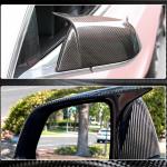 Tesla Model Y 2020+ Mirror Covers LHD Pair Add-on Dry Carbon Fiber