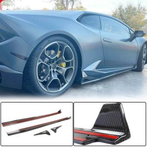 Lamborghini Huracan Carbon Fiber Side Skirt Extensions 2014–2018