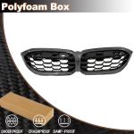 Real Carbon fiber Front Grill for BMW 3 Series G20 Sedan 320i 330iLCI 2023-2025 Front Hood Grill Grille Cover Front Bumper Kidney Grill CoverTrim Body Kit (With Camera Hole)