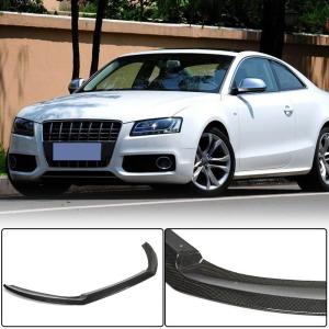 Audi S5 A5 Sline B8 Pre-facelift 2008-2011 Front Bumper Lip Carbon Fiber