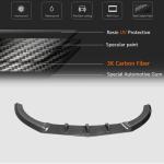 Mercedes Benz W205 C205 A205 Sport C43 Pre-facelift 2015-2019 Front Bumper Lip Carbon Fiber