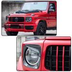 Carbon Fiber Headlight Eyelid Covers for Mercedes Benz G-Class W464 G500 G63 AMG 2019-2024 Front Headlamp Eyebrows Eyelid Decoration Cover Trim Factory Outlet