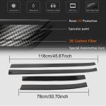 Tesla Model X Sport Utility 2016-2020 Door Trim Strips Carbon Fiber