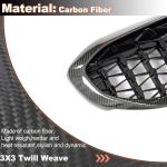 Real Carbon fiber Front Grill for BMW 3 Series G20 Sedan 330i M340i 2019-2022 Front Hood Grill Grille Cover Front Bumper Kidney Grill CoverTrim Body Kit (With Camera Hole)