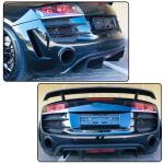 Carbon Fiber Rear Diffuser Compatible with Audi R8 V8 V10 GT Coupe &Convertible 2-Door 2010-2015 Low Bumper Lip Spoiler Lightweight Exhaust Diffuser Cover Body Kit