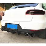 Porsche Macan 2014-2020 Carbon Fiber Rear Bumper Diffuser Valance Lip with Brake Light
