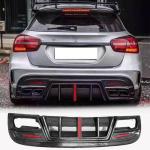 Mercedes Benz GLA Class X156 GLA45 AMG Sport Utility 4-Door 2016-2019 Rear Bumper Diffuser Carbon Fiber