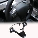 Tesla Model 3 2017-2021 Steering Wheel Covers Carbon Fiber
