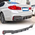 Carbon Fiber Rear Diffuser for BMW 5 Series G30 G38 M Sport 2018-2023 520i 530i 540i M Packet Auto Upper Bumper Lip Spoiler Body Kit Factory Outlet