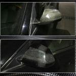 Cadillac CTS Coupe 2009-2014 Mirror Covers Add-on Style Dry Carbon Fiber
