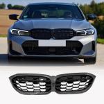 BMW 3 Series G20 G28 320i 330i Sedan 4-Door 2023-2025 Carbon Fiber+ABS Front Hood Kidney Grill