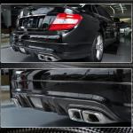 Mercedes Benz W204 C63 AMG Pre-facelift 2008-2011 Rear Bumper Diffuser Carbon Fiber