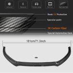 Audi S6 A6 Sline C7.5 Sedan Facelift 2016-2019 Front Bumper Lip Carbon Fiber