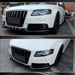 Audi A4 B8 Base Sedan Pre-facelift 2009-2012 Front Bumper Lip Carbon Fiber