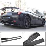 Ferrari 458 Italia Spider 2-Door 2011-2013 Side Skirts Carbon Fiber
