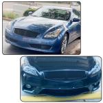 MCARCAR KITGloss Black Front Hood Grill Grille Cover Compatible with Infiniti G37 2008-2013 Coupe 2Door Replacement Conversion Front Kidney Grille