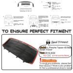 Dry Carbon Fiber Rear Diffuser Compatible with Porsche Taycan 4S Base Sedan 4-Door 2019-2024 Auto Rear Lower Bumper Lip Spoiler Body Kit 3pcs