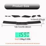 Toyota 8th Gen Camry LE SE XLE XSE 2018-2022 & for Honda Accord 10th Gen Rear Trunk Spoiler Glossy Black