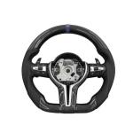 For BMW Universal M5 M6 F10 F20 F22 F30 F32 F36 F06 F07 E70 Custom F8x M2 M3 M4 Carbon Fiber Car Steering Wheel Full Set(Paddles+Buttons+Carbon fiberTrim Cover+Flat Bottom)