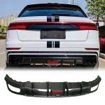 Audi Q8 SQ8 Sport Utility 4-Door 2019-2022 Rear Bumper Diffuser Carbon Fiber