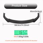 Tesla Model S 2021-2023 Front Bumper Lip Carbon Fiber