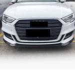 Audi S3 A3 8.5V Sline Sedan Facelift 2017-2020 Front Bumper Lip Carbon Fiber