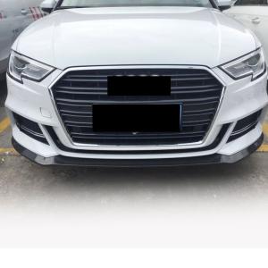 Audi S3 A3 8.5V Sline Sedan Facelift 2017-2020 Front Bumper Lip Carbon Fiber