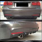 BMW 3 Series F30 M Sport 2012-2018 Rear Bumper Diffuser Carbon Fiber