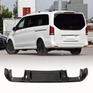 Mercedes Benz V Class W447 V220d V250 Van 4-Door 2016-2018 Rear Bumper Diffuser Carbon Fiber