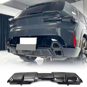 Carbon Fiber Rear Bumper Diffuser for BMW XM G09 2023-2025 Replacement | 4Door Lower Spoiler Bumper Guard Body Kit Lightweight Exhaust Diffuser Cover Direct Fit Aerodynamic Exterior Upgrade