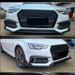 Audi A4 Sline B9 Sedan 2017-2020 Front Fog Lamp Covers Carbon Fiber