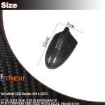 Dry Carbon Fiber Shark Fin Antenna Cover Fits for Infiniti Q50 Sedan 2014-2021 Auto Cars Antenna Accessories