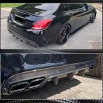 Mercedes Benz W205 Sport C43 C63 C450 AMG 2015-2019 Rear Bumper Diffuser Lip Carbon Fiber/FRP