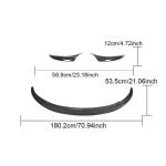 For Tesla Model 3 2023 Carbon Fiber Front Bumper Lip Spoiler
