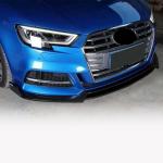 Audi S3 A3 Sline 8V.5 Sedan 2017-2020 Front Bumper Lip Carbon Fiber