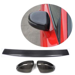 Carbon Fiber Car Mirror Covers Cap and Rear Bumper Spolier 2008-2014