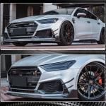 Audi S7 A7 Sline C8 Sportback 2019-2021 Front Bumper Splitters Carbon Fiber