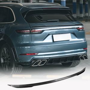 Porsche Cayenne Base Sport Utility 4-Door 2024-2025 Rear Middle Spoiler Dry Carbon Fiber
