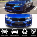 BMW 5 Series F90 M5 Sedan 2021+ Front Bumper Lip Dry Carbon Fiber 3pcs