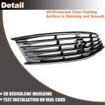 Gloss Black Front Bumper Grille Grill Compatible with Infiniti G37 2 Door Coupe 2009-2013/Q60 2-Door Coupe 2014-2015 Front Kidney Grille