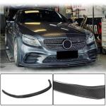 Mercedes Benz W205 C205 A205 C200 C300 Sport Facelift 2019-2021 Front Bumper Lip Carbon Fiber