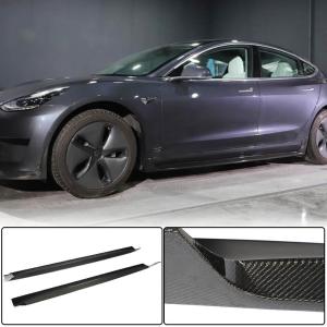 Tesla Model 3 Sedan 2016-2022 Side Skirts Carbon Fiber