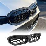 Real Carbon fiber Front Grill for BMW 3 Series G20 Sedan 320i 330iLCI 2023-2025 Front Hood Grill Grille Cover Front Bumper Kidney Grill CoverTrim Body Kit (With Camera Hole)