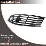 Gloss Black Front Bumper Grille Grill Compatible with Infiniti G37 2 Door Coupe 2009-2013/Q60 2-Door Coupe 2014-2015 Front Kidney Grille