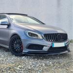 Mercedes Benz A Class W176 A200 A260 A45 AMG 2013-2018 Front Bumpers Lip 3pcs/set Glossy Black ABS