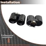 Carbon Fiber Exhaust Pipe Fits for BMW G22 G26 425i 430i 2022-2024 Stainless Steel Rear Exhaust Muffler Pipes Tip Four Outlet