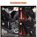 Gloss Black Engine Bay Panel Cover Compatible with Chevrolet Corvette C8 Coupe 2020-2023 ABS Engine Compartment Cover Kit Factory Outlet