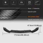 Mercedes Benz W205 C205 A205 Sport C43 AMG 2015-2018 Front Bumper Lip Carbon Fiber
