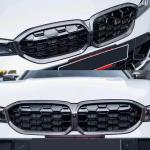 BMW 3 Series G20 G28 320i 330i Sedan 4-Door 2023-2025 Carbon Fiber+ABS Front Hood Kidney Grill