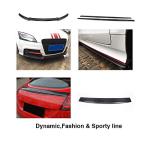 Carbon Fiber Side Skirts and Front Lip and Rear Spoiler for 2009-2013